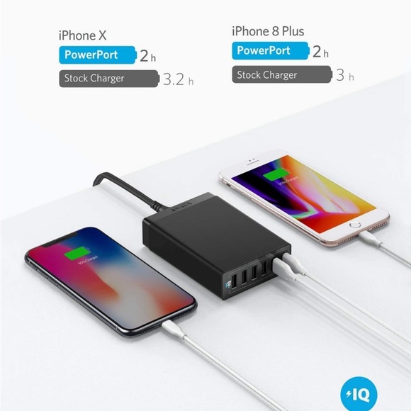 Anker Charger, 60W 6 Port Charging Station, PowerPort 6 Multi USB Charger - Picture 4 of 8